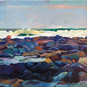 Tullaghan Shoreline, Storm Emma - Contemporary art from Ireland. Paintings & prints by Irish seascape & landscape artist Kevin Lowery.
