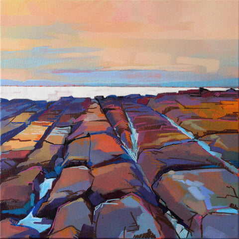 Rocks At Pampa III - Contemporary art from Ireland. Paintings & prints by Irish seascape & landscape artist Kevin Lowery.