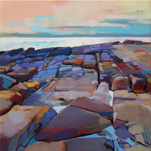 Rocks At Pampa VI - Contemporary art from Ireland. Paintings & prints by Irish seascape & landscape artist Kevin Lowery.