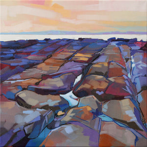 Rocks At Pampa V - Contemporary art from Ireland. Paintings & prints by Irish seascape & landscape artist Kevin Lowery.