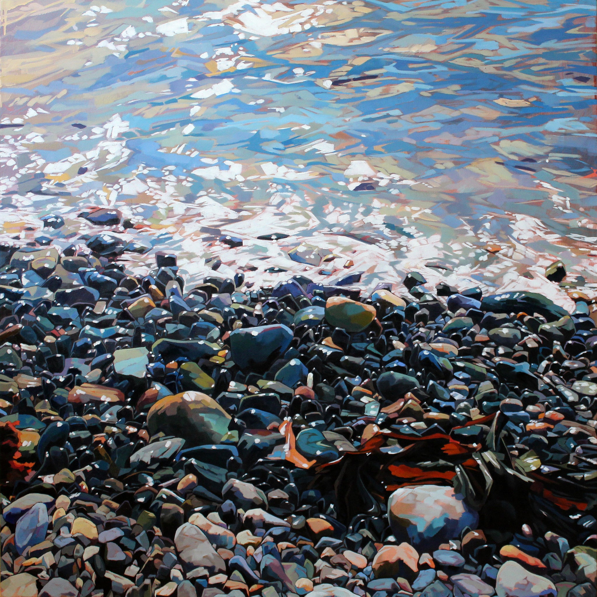 Pebbles - Contemporary art from Ireland. Paintings & prints by Irish seascape & landscape artist Kevin Lowery.