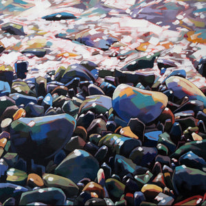 Pebbles II - Contemporary art from Ireland. Paintings & prints by Irish seascape & landscape artist Kevin Lowery.