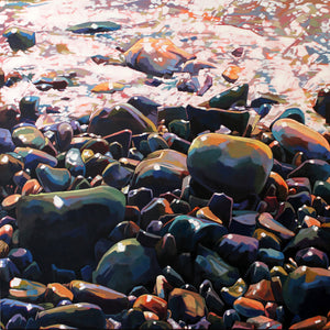 Pebbles IV - Contemporary art from Ireland. Paintings & prints by Irish seascape & landscape artist Kevin Lowery.