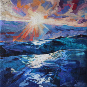 Stormy Seas At Tullan - Contemporary art from Ireland. Paintings & prints by Irish seascape & landscape artist Kevin Lowery.