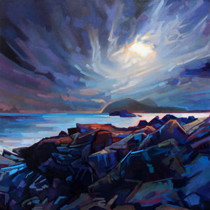 Towards The Blaskets - Pack Of 10 Greeting Cards - Contemporary art from Ireland. Paintings & prints by Irish seascape & landscape artist Kevin Lowery.