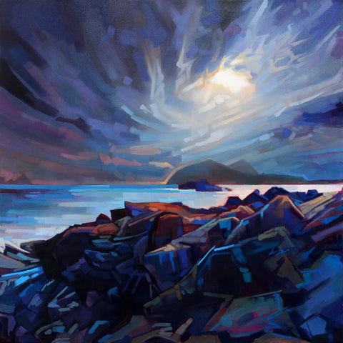 Towards The Blaskets - Pack Of 10 Greeting Cards - Contemporary art from Ireland. Paintings & prints by Irish seascape & landscape artist Kevin Lowery.